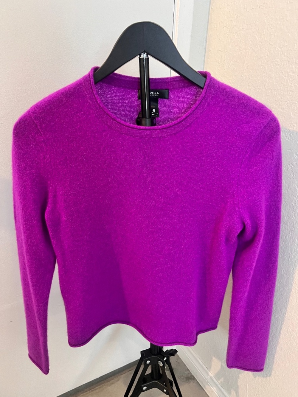 Aqua Cashmere Purple Crew Neck Sweater | Size Small